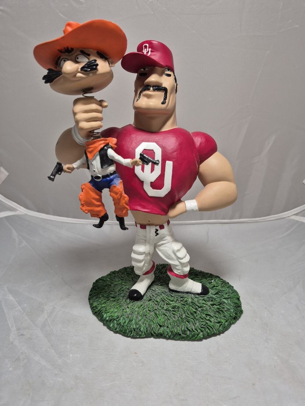 💥 Oklahoma Sooners Single Choke Rivalry Mascot Vs Oklahoma State Figurine Rare
